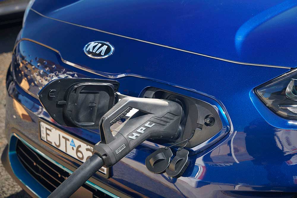 Kia Niro EV recharging.