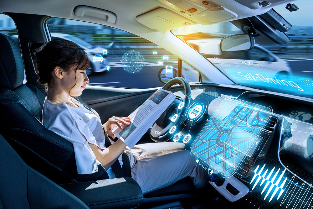 Concept image of a self-driving car.