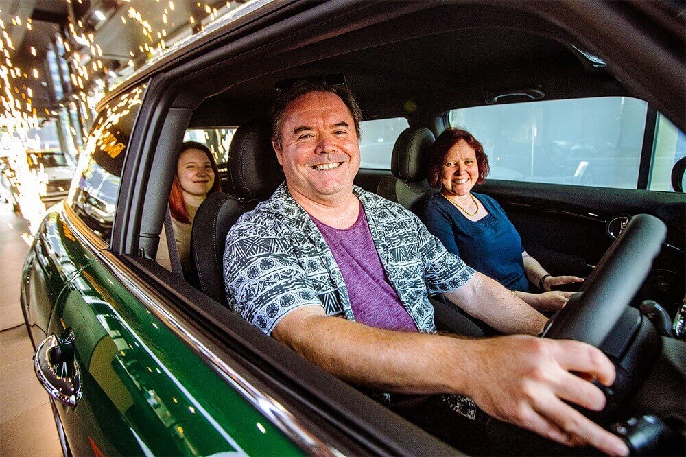 family inside car