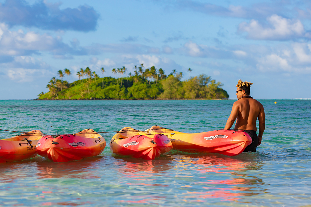 Koromiri sunrise in the Cook Islands.