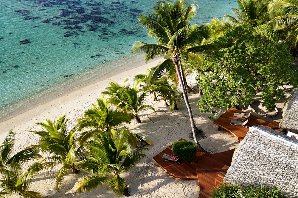 Aerial view of a Cook Islands resort