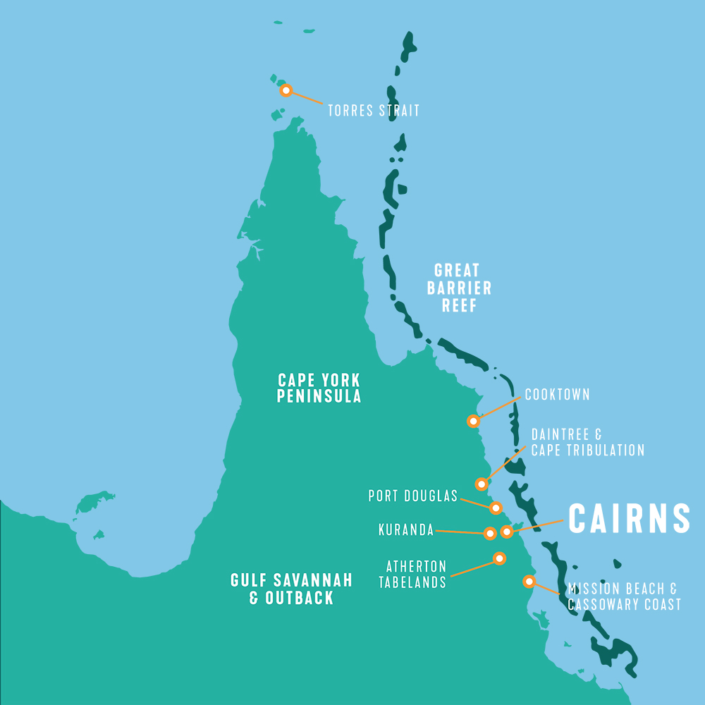 Map of Tropical North Queensland