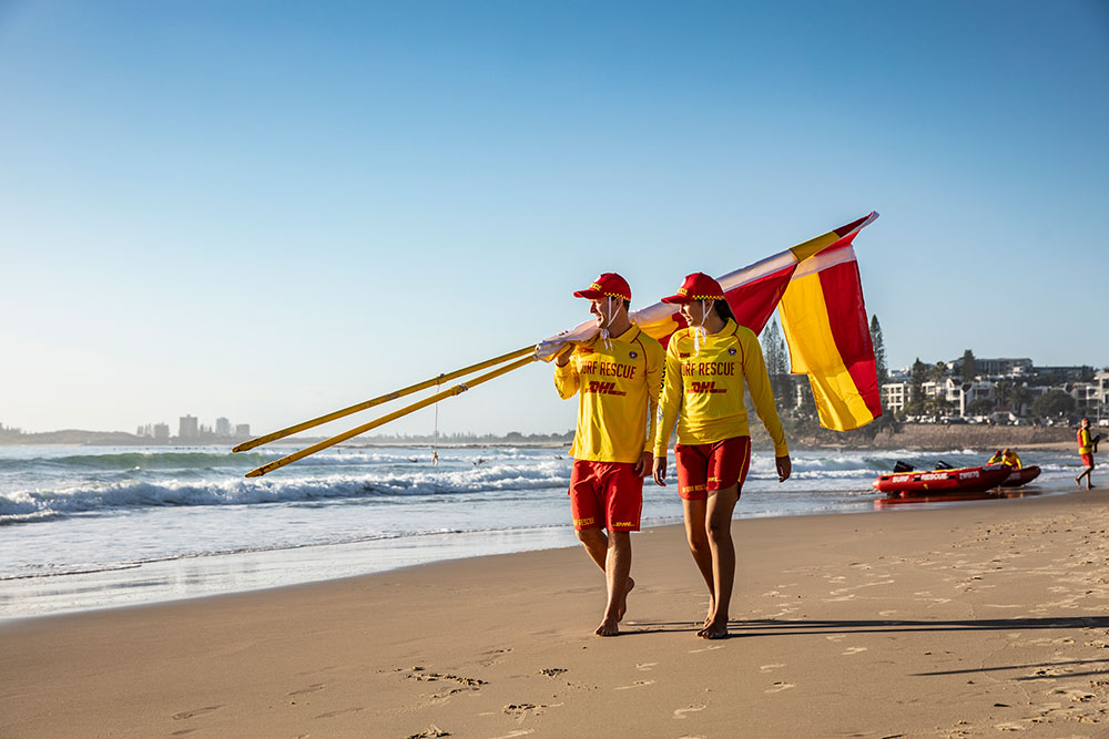 Brisbane Heat stars team up with lifesavers for beach safety