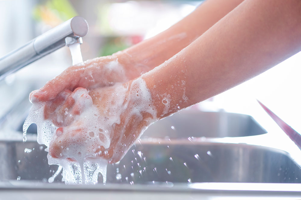 Increased hand washing causing skin conditions